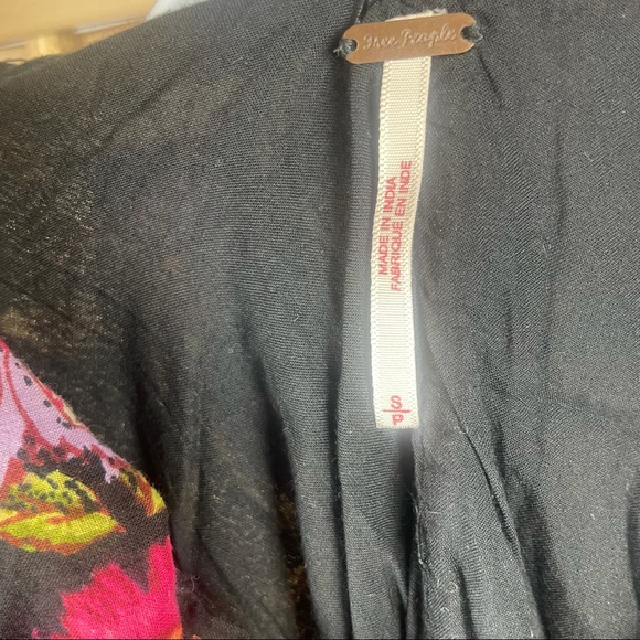 FREE PEOPLE Embroidered Tiered Floral Baby Doll Full Circle Open Back Mini Dress - Picture 7 of 7